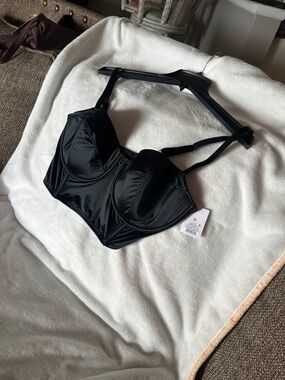 Black Longline Underwire Bustier Bra Sz XL - Women's Intimates by Auden. NWT